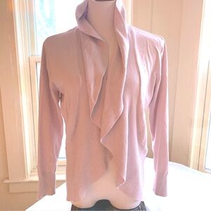 Waterfall open front Cardigan Sweater in Dusty Rose sz L